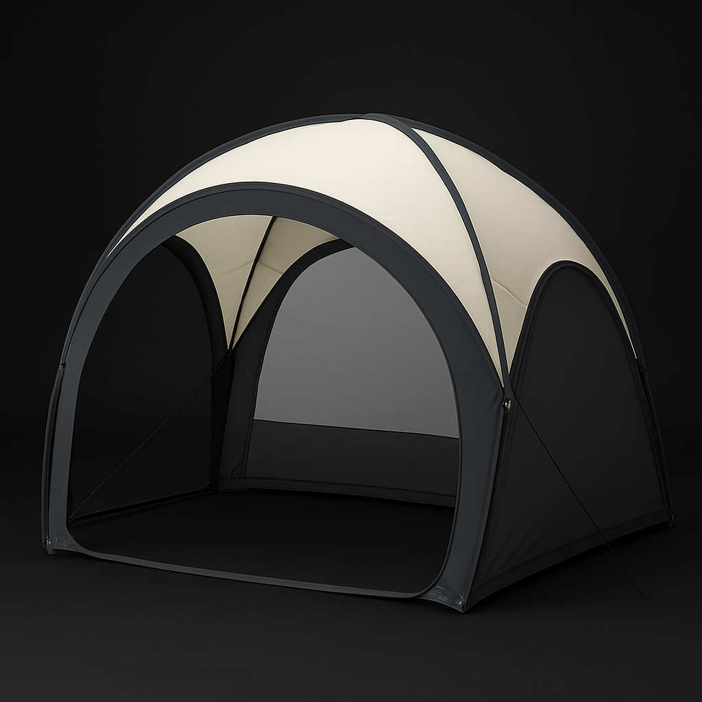 Inflatable dome cover for hot tub